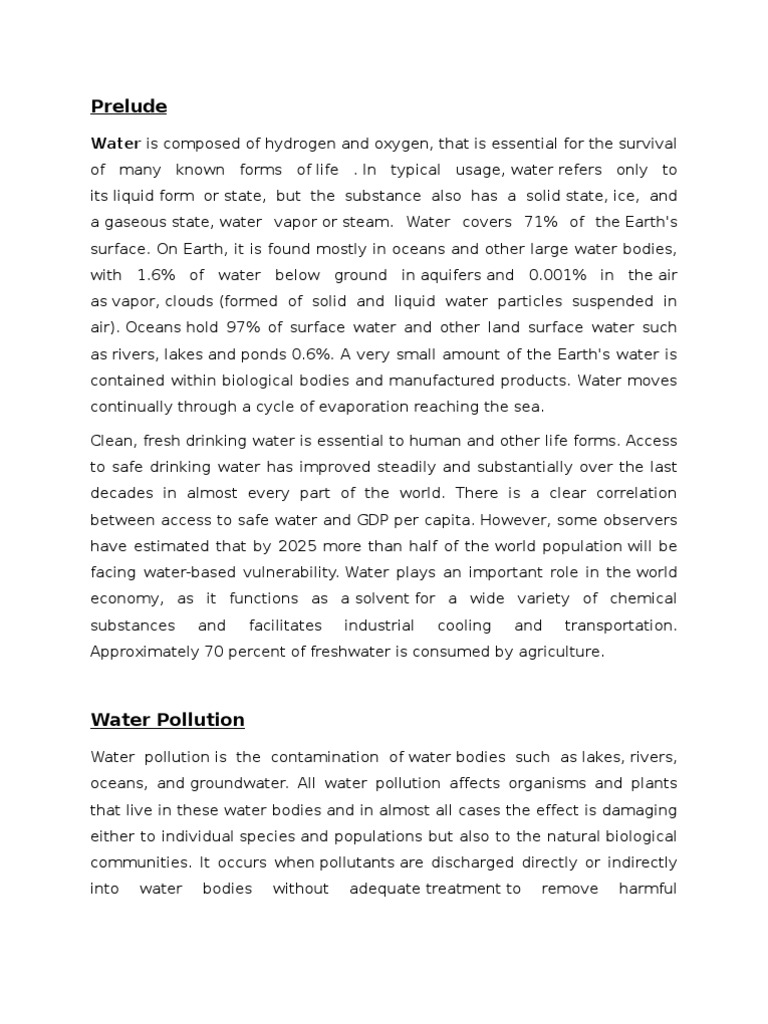  Essay In Hindi Language On Water Pollution Read Water Pollution