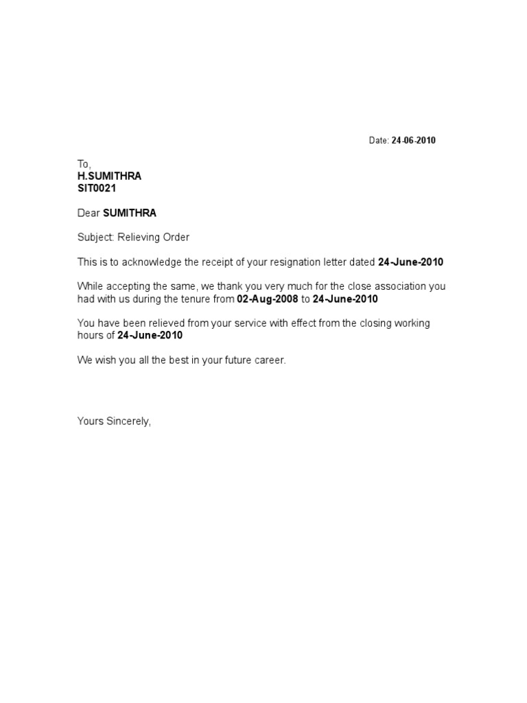 Noc Letter Format Pdf