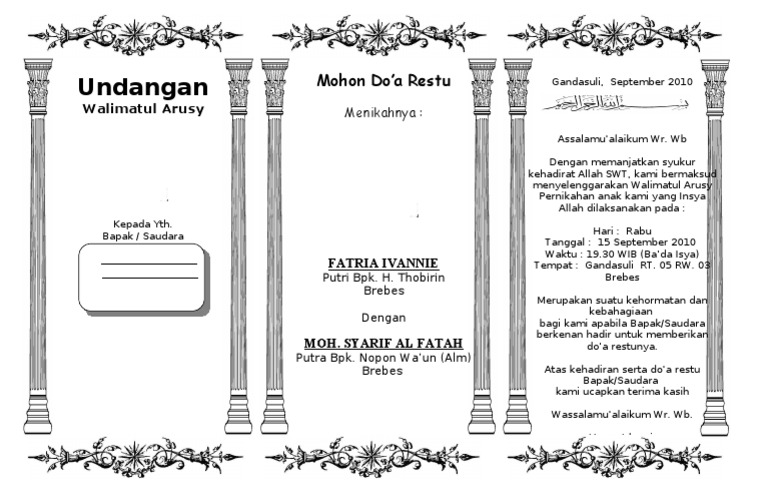 Undangan Walimah Khitan doc