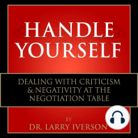 Handle Yourself: Dealing with Criticism & Negativity at the Negotiation Table