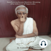Sandhyavandanam Mantras-Meaning: For followers of Yajurveda