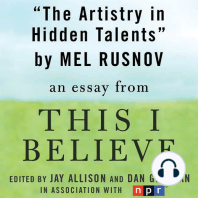 The Artistry in Hidden Talents