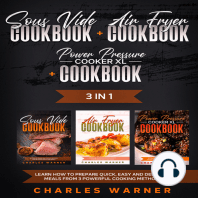 Sous Vide Cookbook + Air Fryer Cookbook + Power Pressure Cooker XL Cookbook