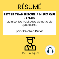 RÉSUMÉ - Better Than Before / Mieux Que Jamais 