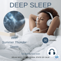Deep sleep meditation with Summer thunder storm 30 minutes