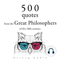 500 Quotations from the Great Philosophers of the 18th Century