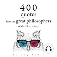 400 Quotations from the Great Philosophers of the 19th Century