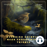 Ovenbird Chirping Near Forest River Trickle