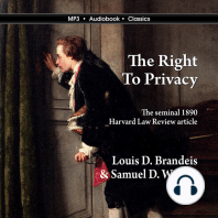 The Right to Privacy