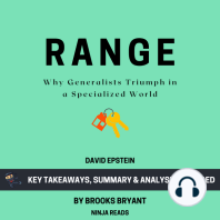 Summary: Range: Why Generalists Triumph in a Specialized World by David Epstein: Key Takeaways, Summary & Analysis Included