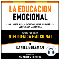 La Educacion Emocional - Basado En El Libro Inteligencia Emocional De Daniel Goleman