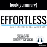 Effortless by Greg McKeown - Book Summary