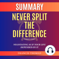 Summary of Never Split the Difference by Chris Voss