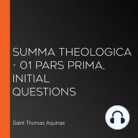 Summa Theologica - 01 Pars Prima, Initial Questions