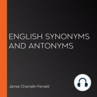 English Synonyms and Antonyms