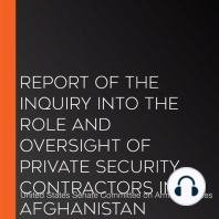 Report of the Inquiry into the Role and Oversight of Private Security Contractors in Afghanistan