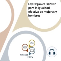 Ley Orgánica 3/2007 para la igualdad efectiva de mujeres y hombres