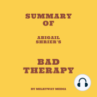 Summary of Abigail Shrier's Bad Therapy