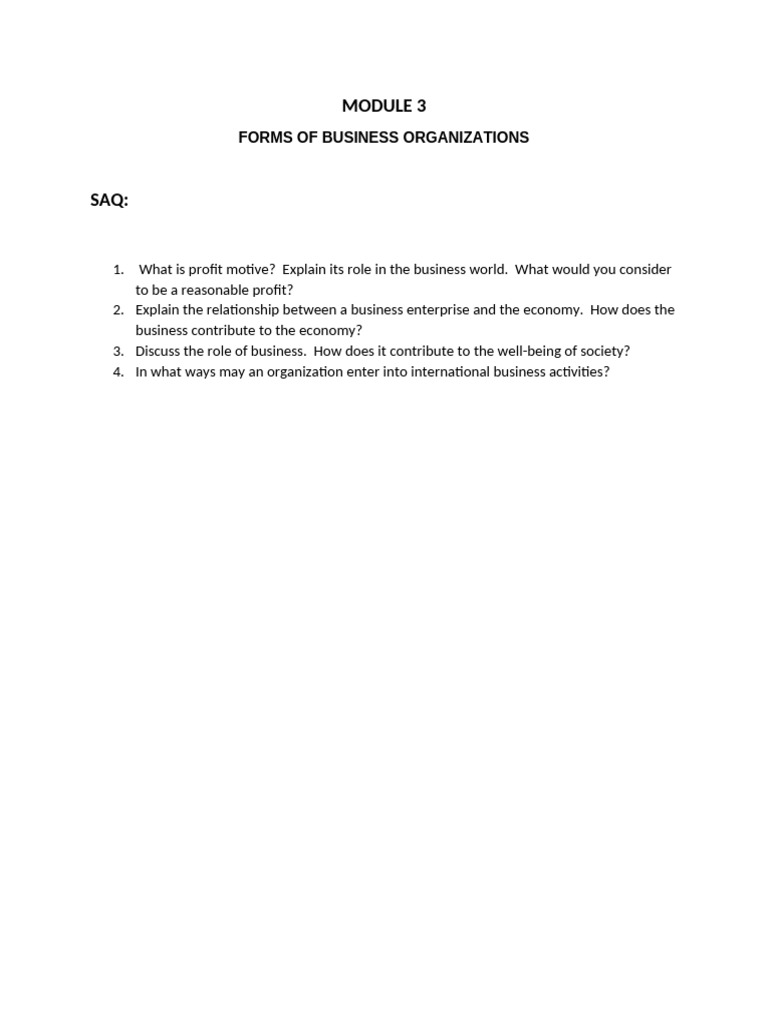 Saq Module 3 | PDF