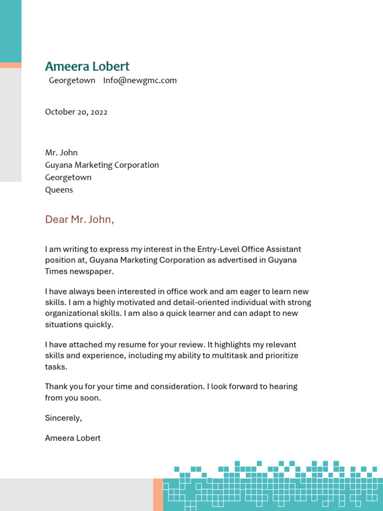 Application Letter | PDF