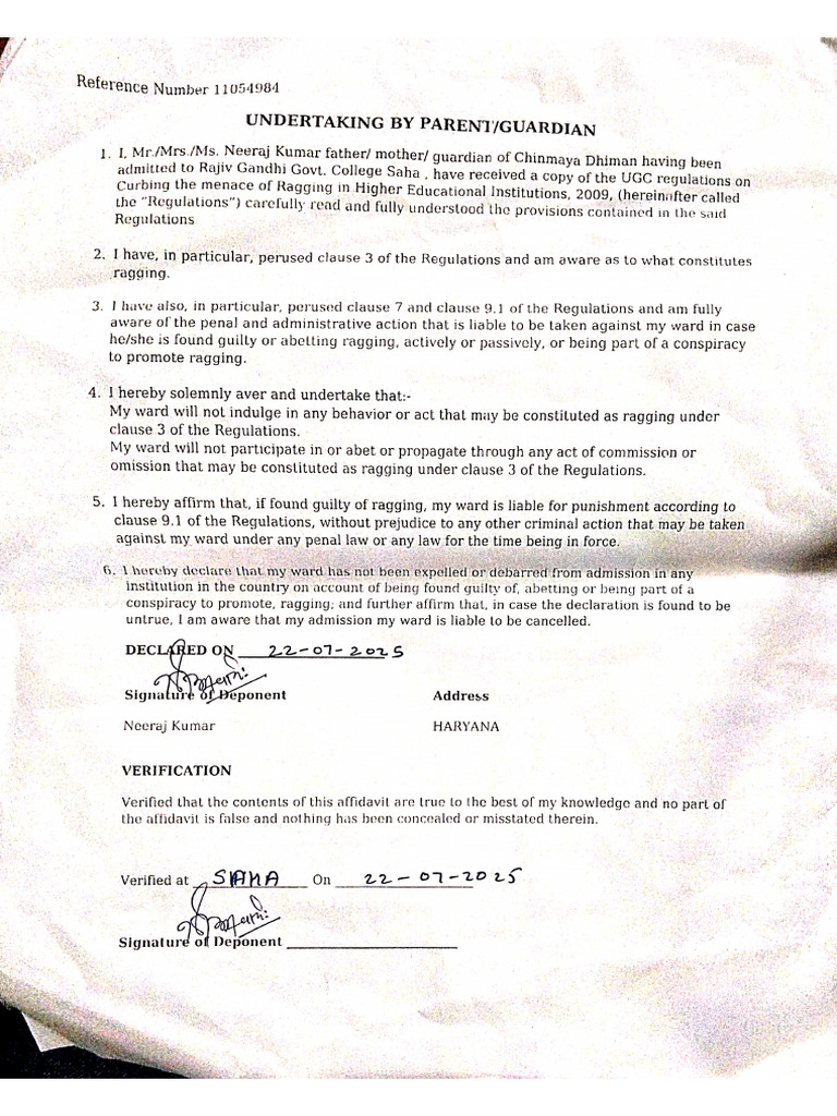 Anti Ragging | PDF