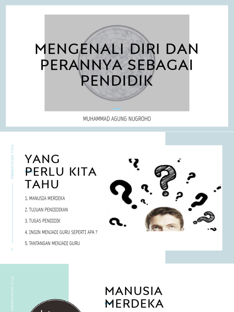 Mengenali Diri Dan Perannya Sebagai Pendidik | PDF