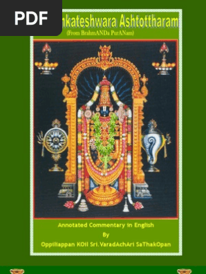 Venkatesa Ashtothram Brahmanda Filosofi Hindu Teologi Hindu