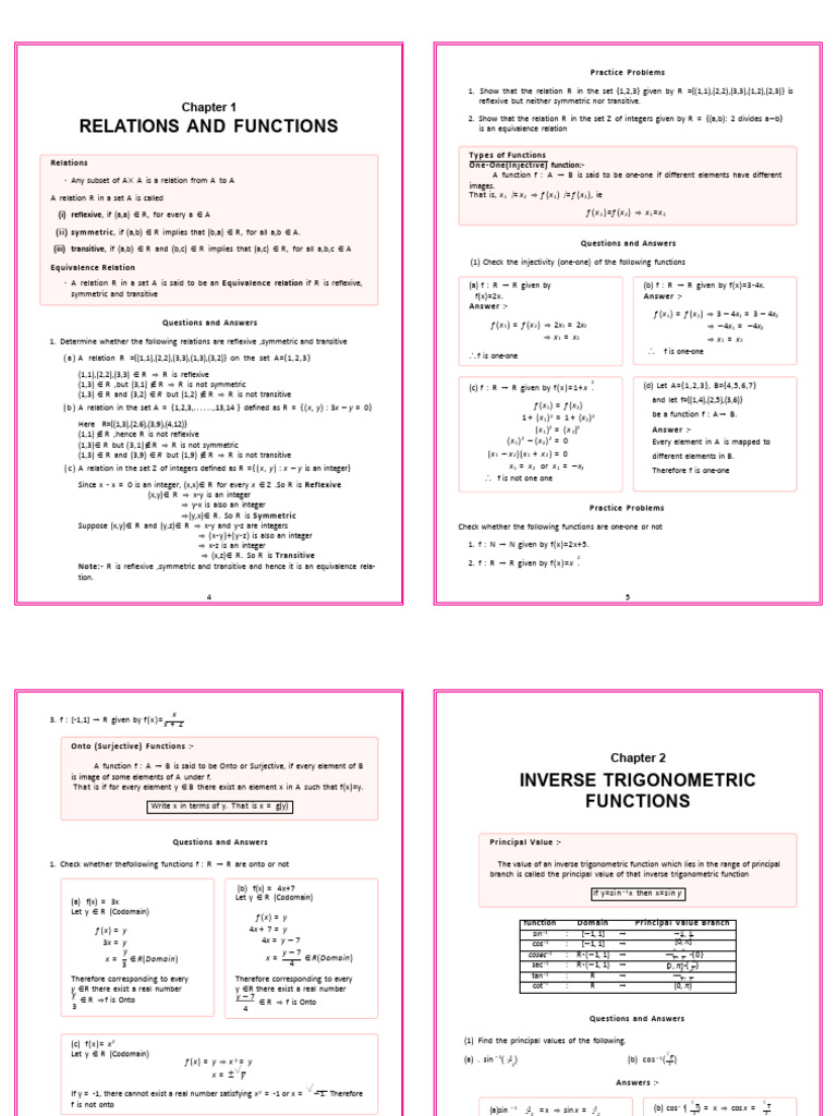 +2 Mathematics A+ PDF | PDF | Function (Mathematics) | Matrix (Mathematics)