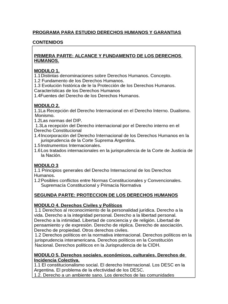Derechos Humanos y Garantias | PDF | Caso de ley | Derechos humanos