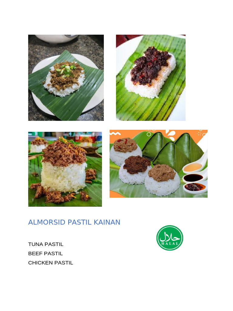 Almorsid Pastil Kainan: Tuna Pastil Beef Pastil Chicken Pastil | PDF