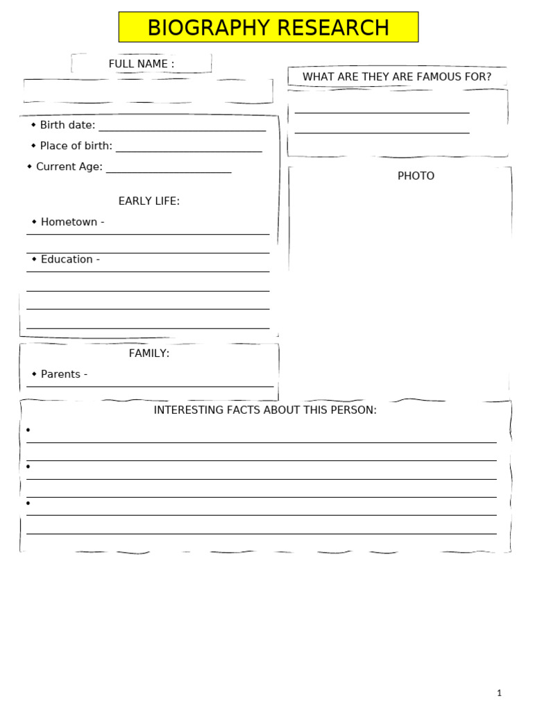 Biography Project 2nd | PDF