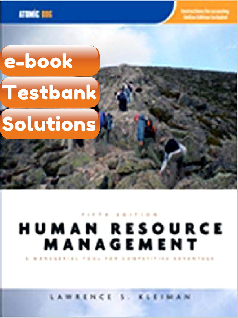 Ebook & Testbank Human Resource Management 5th Edition by Lawrence ...