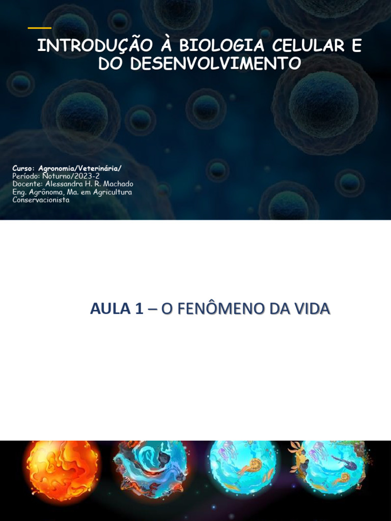 Aula - 1 - Introdução À Biologia Celular e Do Desenvolvimento | PDF ...