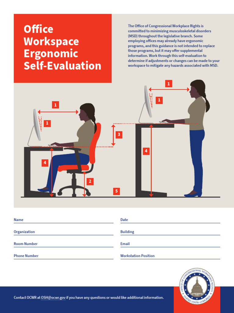 FRM Office Workspace Ergonomic Self Evaluation | PDF | Chair | Computer ...