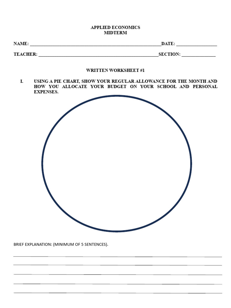 Worksheet #1 | PDF