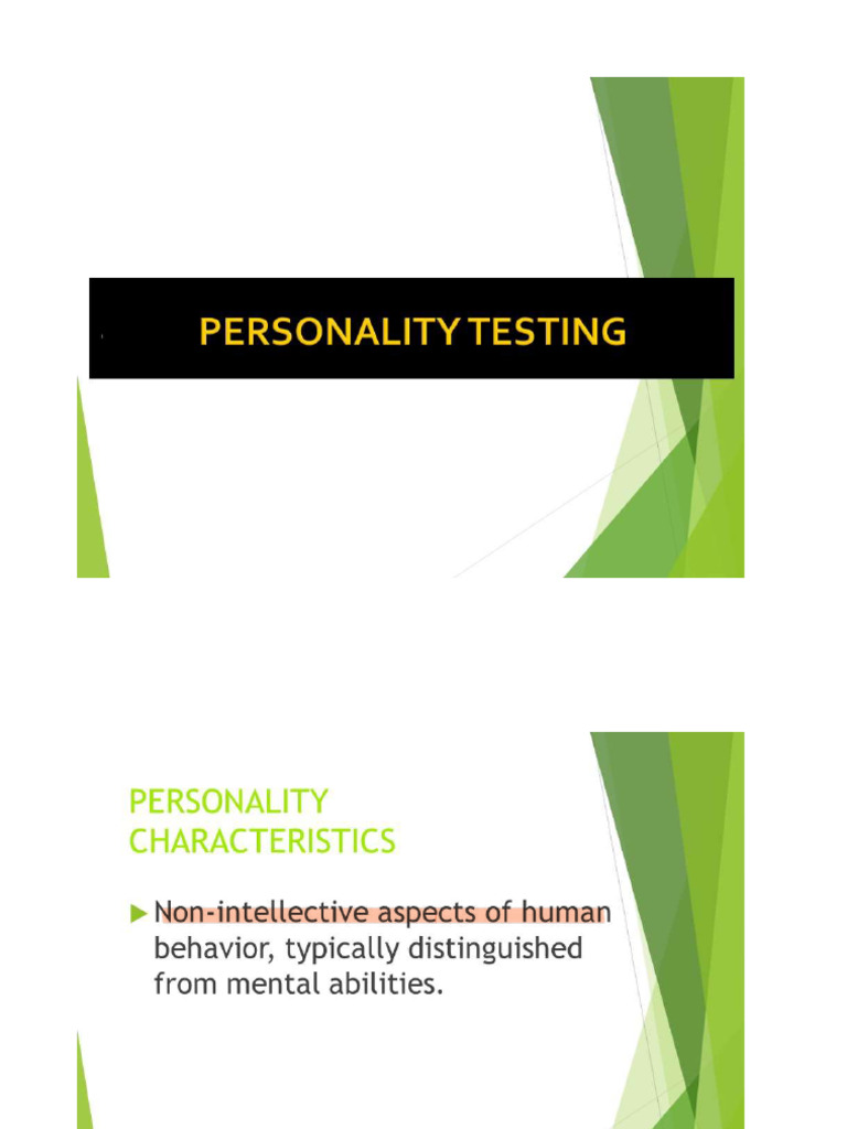 Personality Testing | PDF