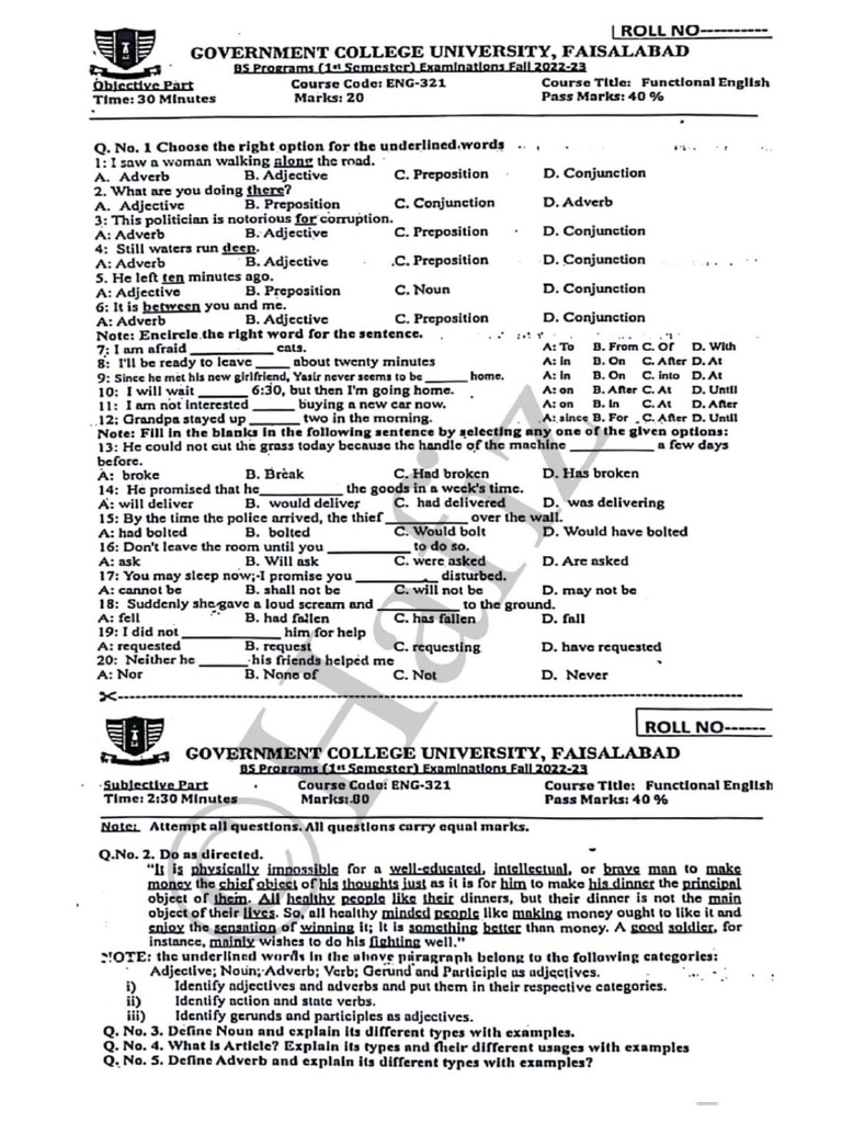 BS History 1st Semester Past Papers | PDF