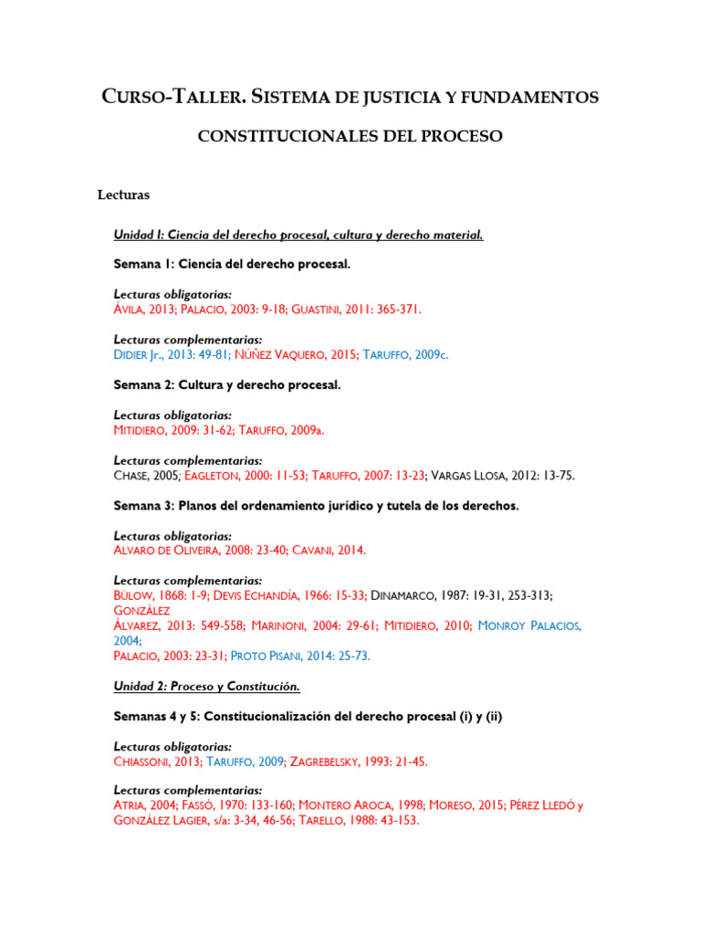Curso-Taller. Sistema de Justicia y Fundamentos Constitucionales Del ...