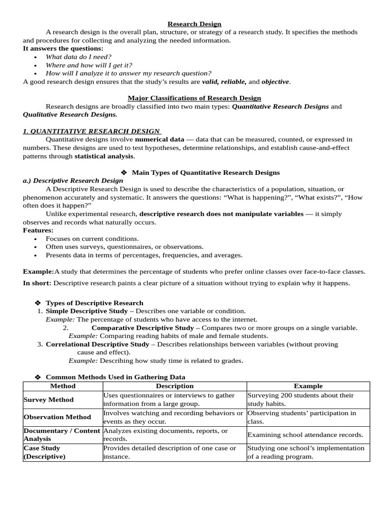 Research Design (Part 2) | PDF | Research Design | Quantitative Research