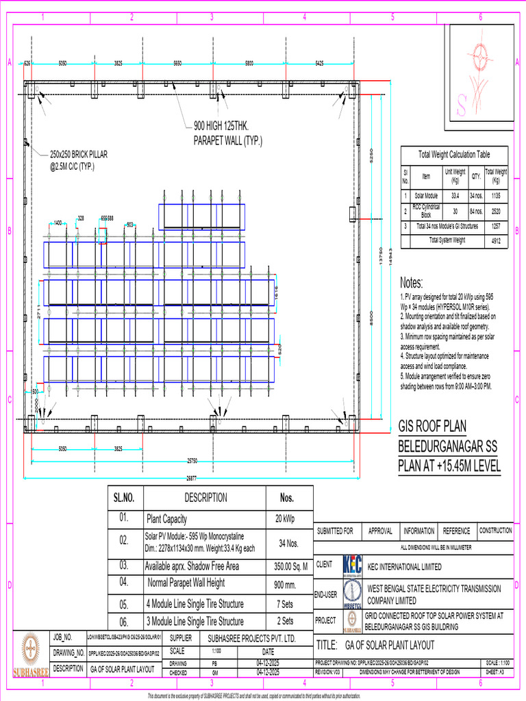Ga of Solar Plant Layout | PDF | Energy Conversion | Sun