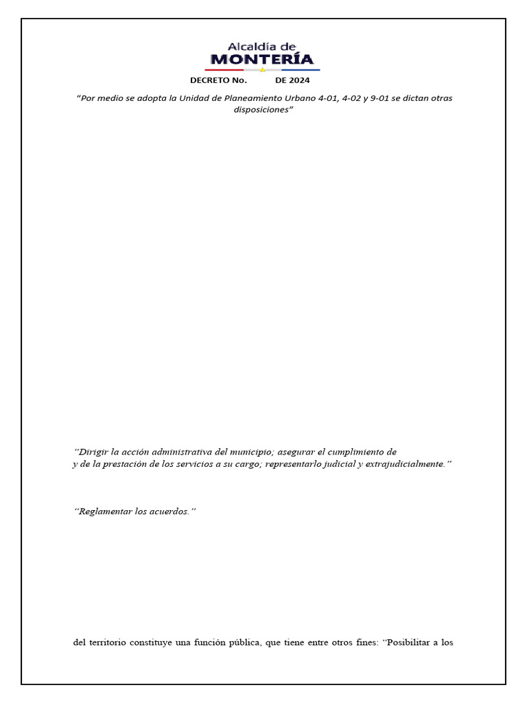 Proyecto de Decreto Udps 401-402-902 | PDF | Planificación urbana ...