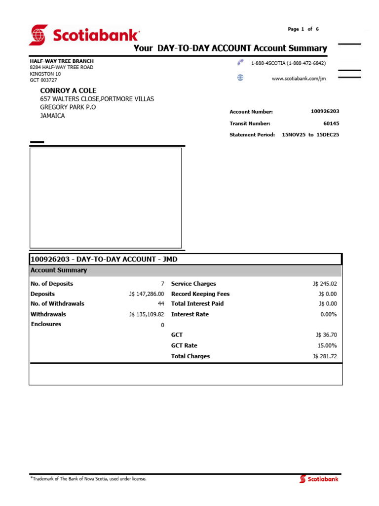 December 2025 E-Statement | PDF | Fee | Debit Card