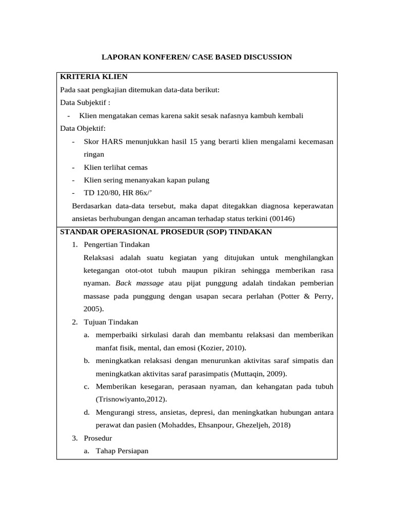 Laporan Konferen: Case Based Discussion | PDF