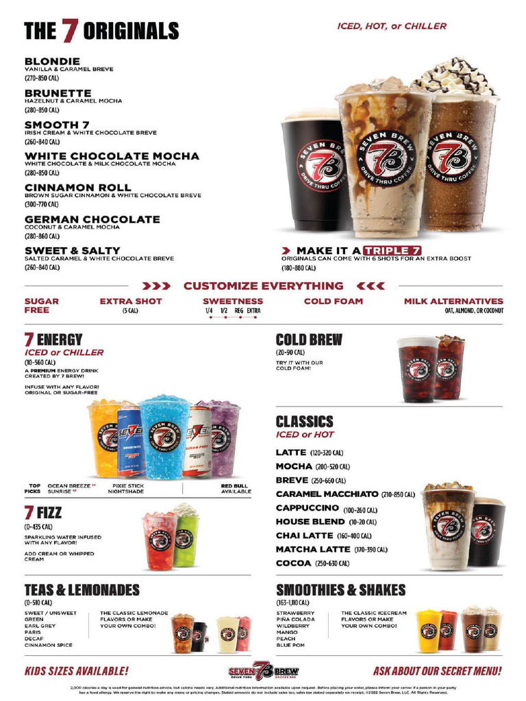 7brew Full Menu-Scaled | PDF