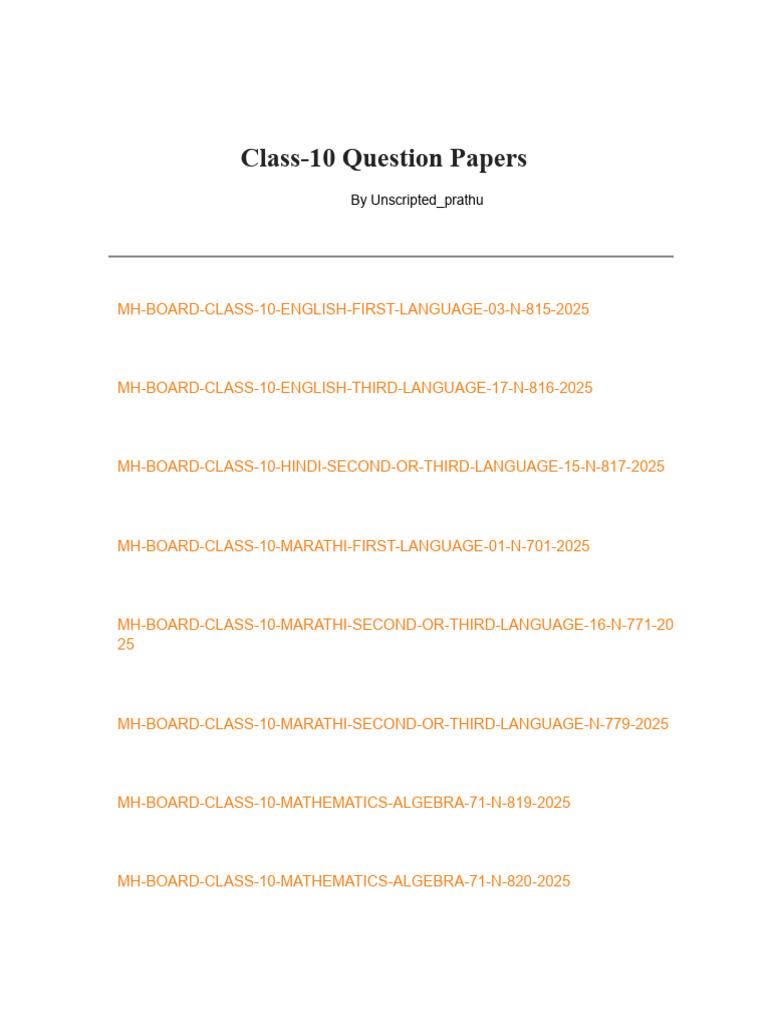 Class-10 Question Papers | PDF | Qualifications