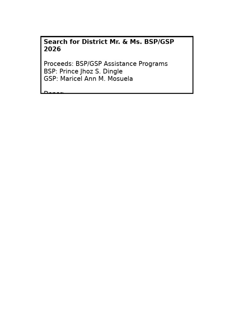 BSP GSP | PDF