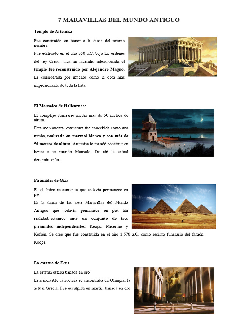 7 Maravillas Del Mundo Antiguo | PDF