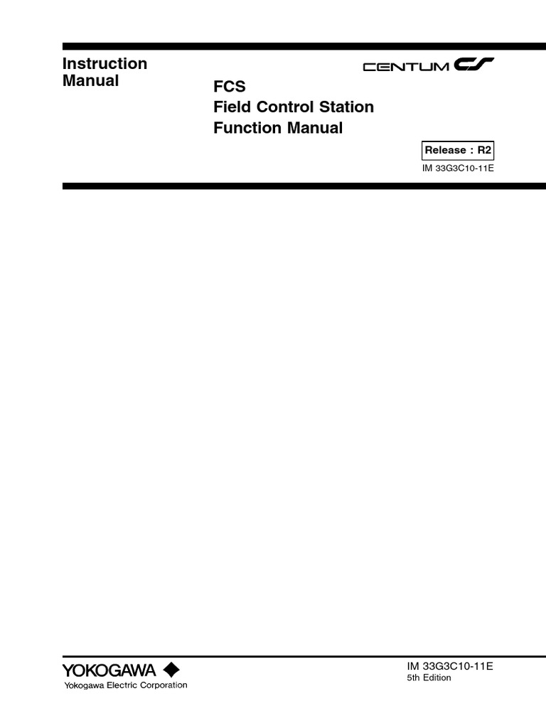 FCS Function Manual-IM33G3C10 11E 005 | PDF