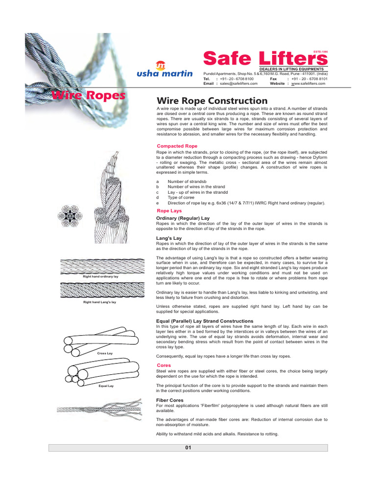 Wire Rope Catalogue | PDF | Wire | Rope