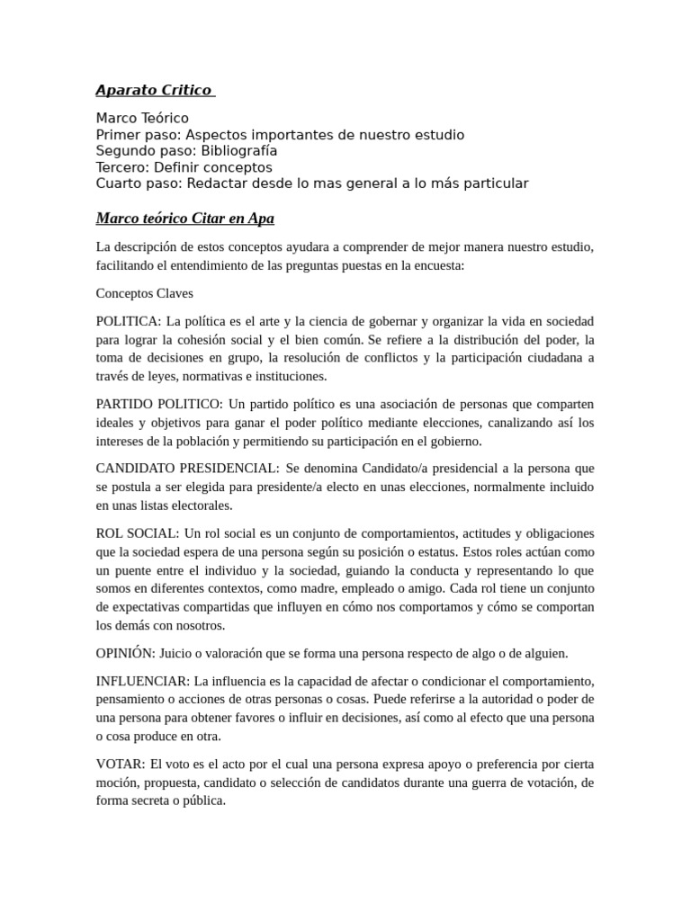 Aparato Critico | PDF | Comportamiento | Metodología de encuesta